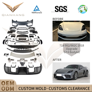 Kit carrosserie PP style <span class=keywords><strong>GT4</strong></span> pour <span class=keywords><strong>Porsche</strong></span> <span class=keywords><strong>718</strong></span> <span class=keywords><strong>Cayman</strong></span> Boxster 982 982C 2016-2023, pare-chocs avant et arrière, amélioration extérieure - Product Image 2