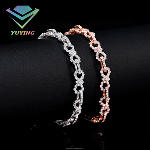 Pulsera de Cadena de Plata de Ley S925 Estilo Hip Hop con Moissanita VVS Color D y Certificado GRA, Joyería de Pulsera Infinita Iced Out - Product Image 2