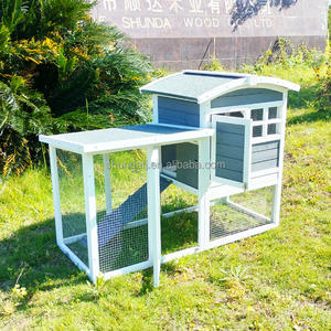 SDR042 Offre Spéciale vente en gros personnalisé pas cher grand extérieur en bois lapin maison lapins huches Cage lapin huche avec fil de fer barbelé - Product Image 2