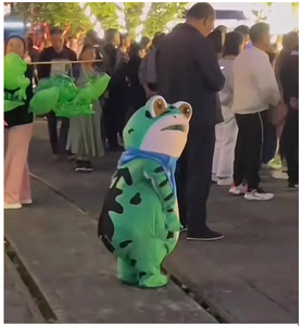 カエル人形コスチュームセットぬいぐるみ動物インフレータブルパフォーマンスコスチュームボーイフレンド用女の子用卸売特徴ぬいぐるみメーカー - Product Image 6