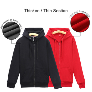 Vente en gros, nouveaux sweats à capuche épais personnalisés, Logo imprimé brodé pour hommes, sweat-shirt bon marché, vente en gros, ensembles unisexes à fermeture éclair, 2023 - Product Image 6