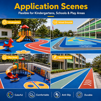 Lantai Karet EPDM Warna-warni Berkualitas Tinggi untuk Taman Bermain, Granul Karet Tuang Basah untuk Luar Ruangan, Grosir Pabrik, Lintasan Lari, Matras Gym