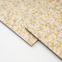 Panneau composite aluminium-marbre 4 mm 1220x2440 mm veiné gris, revêtement PVDF, pour décoration murale extérieure de villa