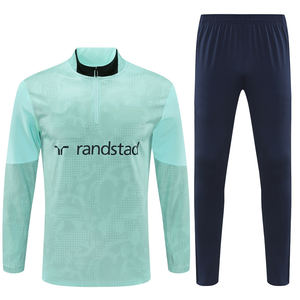 Traje de Entrenamiento de Fútbol para Clubes Europeos, Otoño-Invierno, Largo, con Media Cremallera, 25/26 Marsella, 100% Poliéster, Secado Rápido - Product Image 2