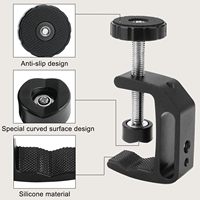 Pince universelle en C avec trous filetés 1/4 et 3/8 pour support de bureau, moniteur LCD, flash, chariots, bancs et tables de travail
