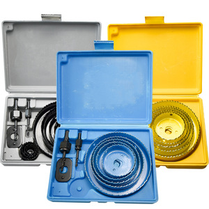 Kzd Woodworking Hole Saw Set 13 Pc For Plasterboard Wood Plastic Aluminum Boards With Carbide Tipped Blades - Product Image 5