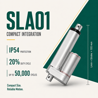 Actionneur linéaire électrique compact 900N 12V 24V CC, course personnalisée 10-1000mm, vitesse 5-80mm/s avec interrupteur de fin de course, capteur Hall et potentiomètre