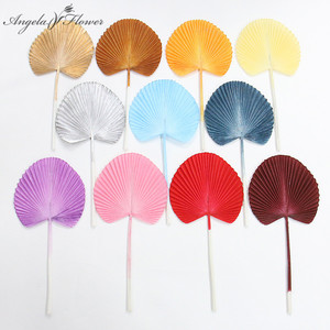 Foglie di Ventaglio Rotonde in Plastica, Fiori Artificiali, Piante Verdi Fatte a Mano per Decorazioni Fai-da-Te per Matrimoni, San Valentino, Capodanno, Casa e Tavola - Product Image 1