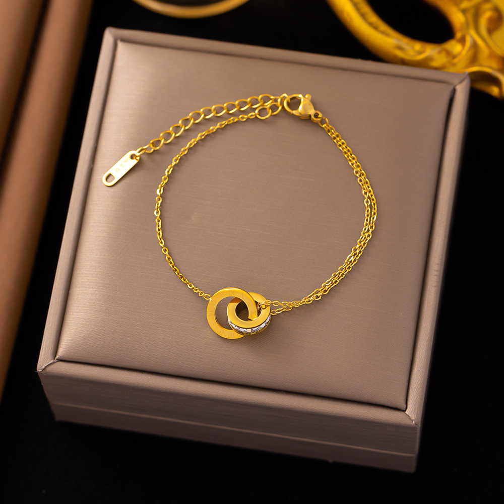 bracelet anneau de forage complet en or