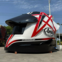 Kios Helm Modular Portabel Mewah Tahan Air dari Fiberglass, Kafe Bar Bergerak untuk Area Wisata dengan Peralatan Lengkap