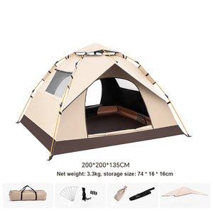 2025 nouveau YX haute qualité Double couche <span class=keywords><strong>Camping</strong></span> tente rapide ouverture facile stockage automatique tente voyage plage tente extérieure - Product Image 2