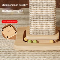 Jouet pour chat : Griffoir vertical en bois de sisal, durable, résistant aux griffures, peu encombrant, pour chatons, protège les meubles et aide à la dentition