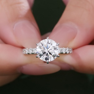 Anillo de Oro Real de 18K con Diamante Cultivado en Laboratorio Certificado por IGI, Corte Brillante Redondo, Joyería Personalizada, Anillos Finos para Mujer, Anillos de Compromiso y Boda - Product Image 3