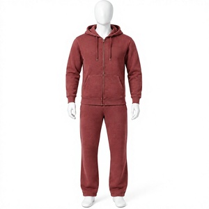 Nouveautés : Ensemble survêtement streetwear deux pièces pour homme, avec logo personnalisé, imprimé, coupe oversize, sweat à capuche zippé, couleurs unies, qualité supérieure - Product Image 1