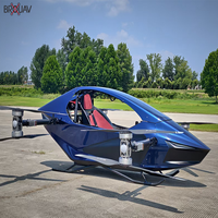 BRUAV Red Manned Ultralight eVTOL Aircraft Portable Outdoor Flying Vehicle Plastic Body All Seasons Use