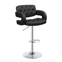 Tabouret de bar pivotant et réglable en hauteur, avec structure métallique moderne et contemporaine, pour restaurant, caisse ou réception.