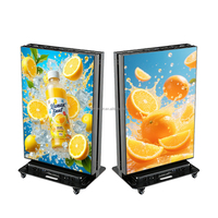 Écran d'affichage LED P1.86 P2, double face, pliable, à raccordement sans soudure, affichage numérique publicitaire de haute qualité pour magasin