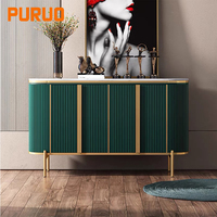 PURUO Grand blanc luxe salon salle à manger meubles de rangement métal bois nordique moderne cuisine buffet buffet armoire