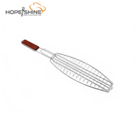 Panier à poisson pliable portable en acier inoxydable pour barbecue