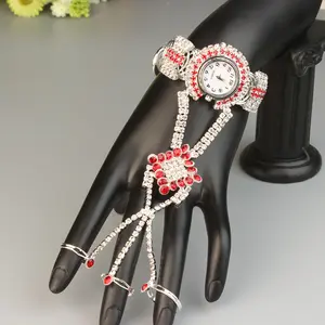 Conjunto de regalo de San Valentín de fabricantes de suministros transfronterizos, correa de reloj de pulsera de diamantes completa para mujer