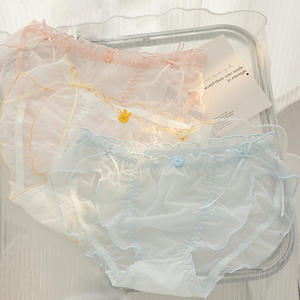 Оптовая продажа, привлекательное Сетчатое кружевное нижнее белье, легкое и дышащее нижнее белье, кружевные штаны для девочек - Product Image 4