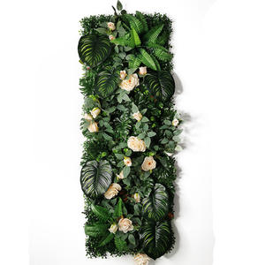 Mur végétal artificiel résistant aux UV et ignifuge Panneau mural pour plantes artificielles Mur d'herbe verte Mur de feuillage artificiel - Product Image 4