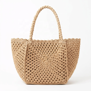 Woven Raffia Summer Fashion Shoulder <b>Bag</b> Large Capacity <b>Tote</b> Handwoven Two Straps Open Top <b>Beach</b> Shopping Travel <b>Bag</b> <b>for</b> Women - Product Image 1