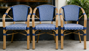 Garden Furniture Outdoor Rattan Wicker French Bistro <strong>Chair</strong> <strong>Bamboo</strong> Finish Rattan <strong>Chair</strong> - Product Image 3