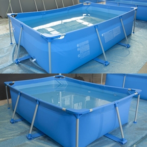 Ngoài trời hình chữ nhật khung kim loại hồ bơi Inflatable hồ bơi nước trên mặt đất cho sân sau vườn waterparty - Product Image 3
