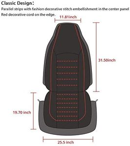 Fundas Clásicas Universales de Cuero PU para Asientos Delanteros de Coche, Cubierta para Asiento de Cubo <span class=keywords><strong>con</strong></span> Respaldo Alto, Apta para la Mayoría de Coches, Camiones, SUV o Furgonetas - Product Image 3