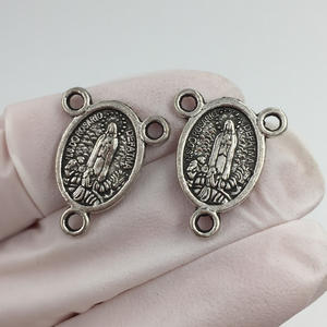 Médaille de la Vierge Marie pour chapelet, centre de chapelet N.S.DO ROSARIO DE FATIMA, 15x19 mm, accessoires pour chapelet - Product Image 4