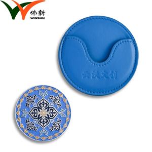 Estuche de PU Promocional de Color Personalizado Estilo Natural con Nombre de Marca, Espejo de Maquillaje Portátil para Espectáculos en Vivo - Product Image 6