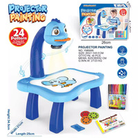 Lampe interactive pour enfants, rose et bleue, avec projection de dessins de canards, tableau de dessin projecteur, peinture par projection, table de projection