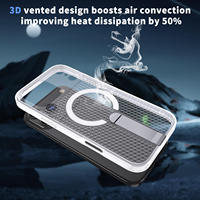 Funda magnética para iPhone 17 Pro HoneyComb Kickstand, funda trasera para iPhone 17 Air LN126