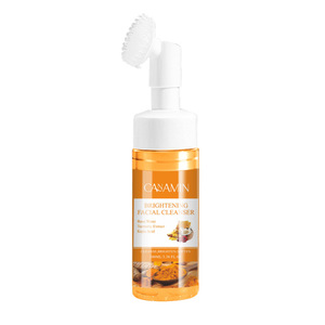 Nettoyant moussant pour le visage au curcuma et à la vitamine C bio vegan personnalisé, éclaircissant, pour femmes, ensemble de soins de la peau - Product Image 1