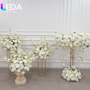 Arreglo Floral Verde de Seda para Boda LEDA, Centro de Mesa con Flores Artificiales, Bola de Flores para Decoración de Eventos y Fiestas - Product Image 6