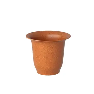 Pioneera pot tanaman dalam ruangan, pot tanaman serat ramah lingkungan diameter 14cm, pot bunga Biodegradable untuk tanaman dalam ruangan