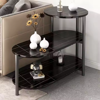Table d'appoint multi-niveaux de style nordique moderne, table basse légère pour salon, petits appartements et utilisation en extérieur/salle de sport