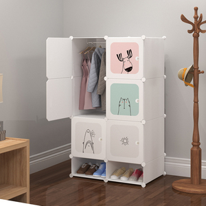 Thiết Kế Đơn Giản Nhỏ Miễn Phí Lắp Ráp Trẻ Em Tủ Quần Áo Lưu Trữ Di Động Gấp Tủ Bé Tủ Quần Áo Cho Quần Áo - Product Image 1