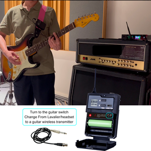 Nouveau modèle de sac de <span class=keywords><strong>guitare</strong></span> sans fil UHF rechargeable avec deux microphones à main pour la réunion de spectacle <span class=keywords><strong>et</strong></span> KTV - Product Image 6