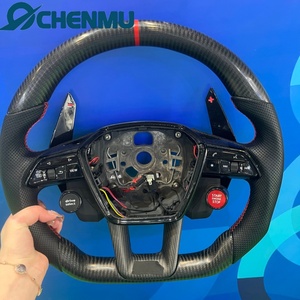 Volant en cuir fibre de carbone noir, directement de l'usine, pour <span class=keywords><strong>Audi</strong></span> Q5 Q3 <span class=keywords><strong>Q2</strong></span> Q7 Q8 S3 S4 S5 S6 S7, <span class=keywords><strong>prix</strong></span> d'usine standard original - Product Image 1