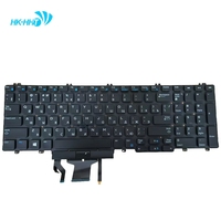 Clavier d'ordinateur portable HK-HHT version RU pour clavier Dell Precision 7530 avec pointeur avec pièces d'ordinateur portable rétroéclairées