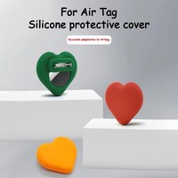 Étui en silicone en forme de coeur pour Airtags étui de protection de localisateur de broches invisible étanche anti-rayures protection pour broche Airtag