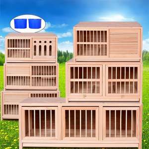 Jaula de cría de palomas de madera maciza, caja de anidación de palomas mensajeras para emparejar, jaula para perros pequeños con equipo esencial para aves - Product Image 3