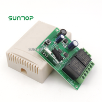 DC12V DC24V Module de relais 2 canaux 433Mhz RF télécommande interrupteur de télécommande de porte de Garage
