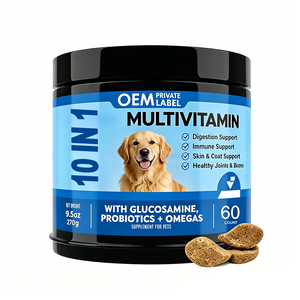 Multivitamines à mâcher pour chiens OEM 11-en-1 avec probiotiques, compléments pour chiens, support de marque privée, friandises biologiques pour chiens - Product Image 1