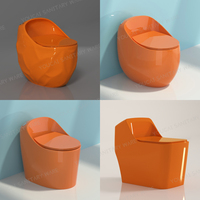 Toilette orange articles sanitaires en céramique siphonique une pièce placard à eau nouveaux produits salle de bain toilettes une pièce Wc toilette