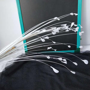 ดอกไม้เทียมสำหรับงานแต่งงานต้นหอมไหมผีเสื้อหญ้ายาวหญ้าสง่างาม - Product Image 6