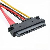 Fuente de alimentación para PC de escritorio, adaptador IDE de 4 pines + SATA, cable de datos de cobre todo en uno de 50 cm para disco duro y unidad óptica