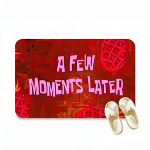 Tapis de bain en diatomite avec citation amusante « <span class=keywords><strong>Quelques</strong></span> moments plus tard » - Tapis en pierre super absorbant, antidérapant et à séchage rapide - Product Image 1